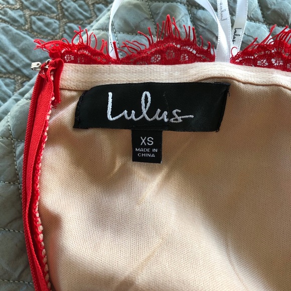 Lulu’s Maci Red Lace Strapless Mini Dress XS - Picture 16 of 16